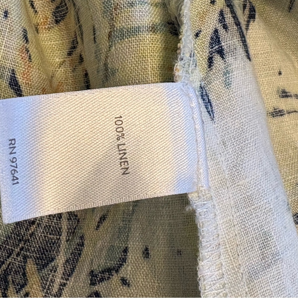 J. Jill Love Linen Midi Sun Dress – Tropical Palm Leaf Print, Size Large - Picture 6 of 8